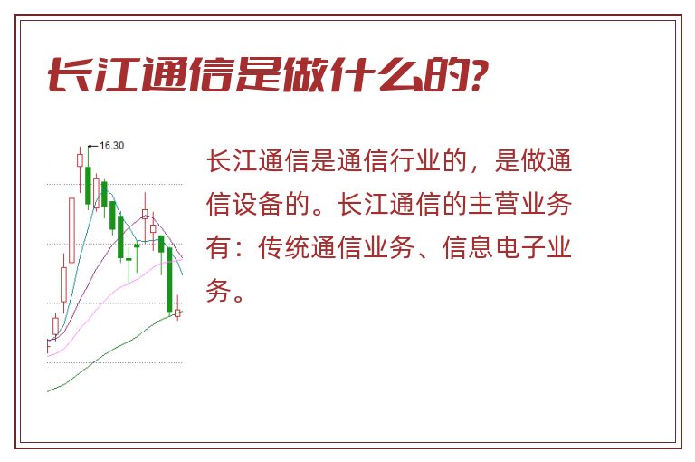 长江通信资讯速递